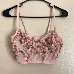 Pink Floral Corset top